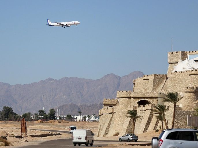 Russian charter airplane Ural airlines arrives at the airport of the Red Sea resort of Sharm el-Sheikh, Egypt November 12, 2015. British and Russian planes arrive empty at Sharm al-Sheikh daily to bring back tourists after both countries suspended flights into the Red Sea resort. REUTERS/Asmaa Waguih