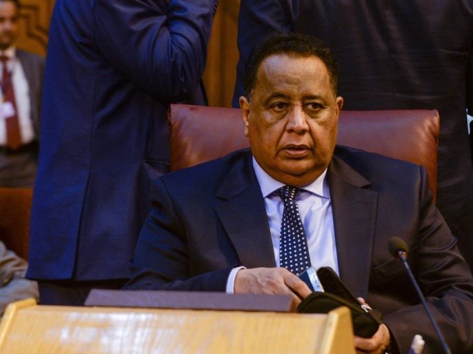 Sudanese Foreign Minister Ibrahim Ghandour attends the meeting of the Arab foreign ministers, Arab League headquarters in Cairo, Egypt, 10 March 2016. The Arab foreign ministers assembled for an urgent meeting to discuss the current situation in the arab world and postponed the election of the new Arab League secretary general as the seat will be empty by June 2016.