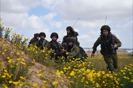 صورة مركزية للتوضيح : جنود اسرائيليون خلال تدريبات في الضفة الغربية
