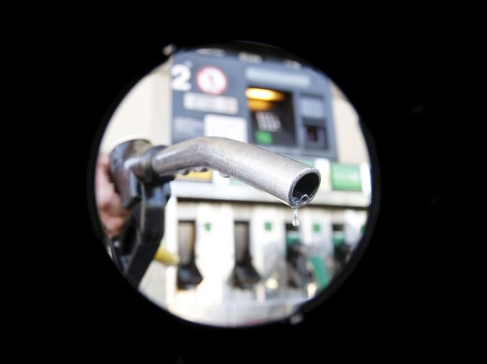 The nozzle of a gas pump is shown in this file illustration photo at a gas station in Bordeaux, southwestern France, April 27, 2008. REUTERS/Regis Duvignau/Files