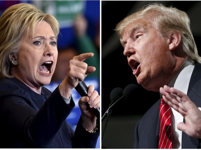 Democratic presidential candidate Hillary Clinton (L) and Republican presidential candidate Donald Trump are seen in a combination of file photos taken in Henderson, Nevada, February 13, 2016 (L) and Phoenix, Arizona, July 11, 2015. REUTERS/David Becker/Nancy Wiechec/Files