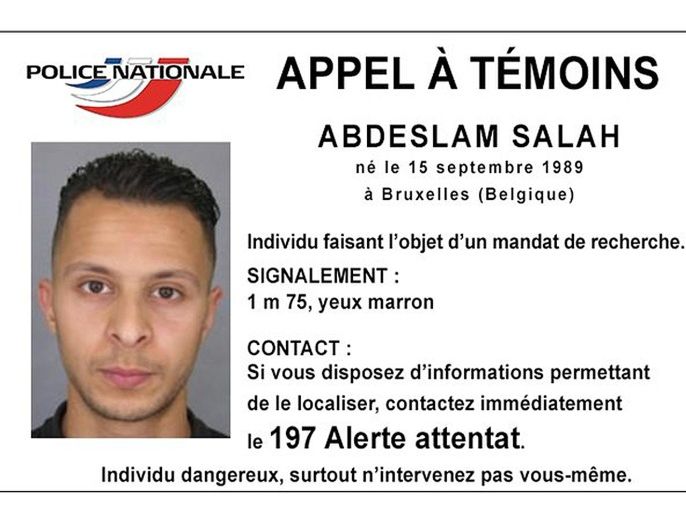 A Handout picture shows Belgian-born Abdeslam Salah seen on a call for witnesses notice released by the French Police Nationale information services on their twitter account on November 15, 2015. Belgian-born Abdeslam Salah, one of the main suspects from November's Paris attacks was arrested after a shootout with police in Brussels on Friday, the Belgian federal prosecutor's office said. REUTERS/POLICE NATIONALE/HANDOUT VIA REUTERS TPX IMAGES OF THE DAY