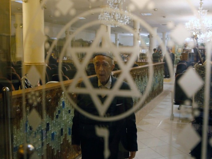An Iranian Jewish man leaves a synagogue in Tehran, Iran, 21 February 2016. There are about 17,000 Jews in Iran, including 7,000 in the capital, Tehran. Due to political tensions between Israel and Iran, Jewish people have felt torn between their two home nations.