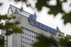 A general view shows the headquarters of Gazprom on the day of the annual general meeting of the company's shareholders in Moscow, Russia, in this June 26, 2015 file photo. Russia's plans to drop Ukraine as a route for pumping natural gas to Europe will still leave state-run Gazprom facing about $1 billion in annual transit fees to Slovakia and Bulgaria for years to come, analysts and industry sources say. To match UKRAINE-CRISIS/GAZPROM REUTERS/Sergei Karpukhin/Files