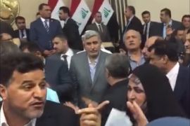 فوضى داخل البرلمان العراقي