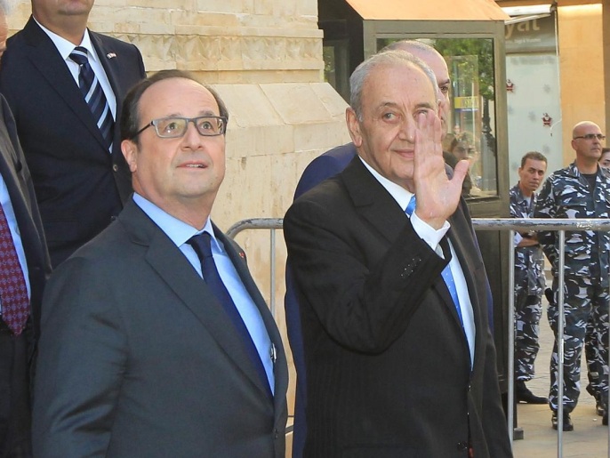 هولاند التقى رئيس مجلس النواب اللبناني نبيه بري (الأوروبية)