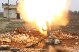 Free Syrian Army fighter fires a shell towards Islamic State fighters in the northern Aleppo countryside, Syria, January 18, 2016. The Sultan Murad brigade, part of the Free Syrian Army, with the help of air strikes carried out by the U.S.-led coalition, took control of the Hur-klas, Ghazal and Yan-yaban villages on the border with Turkey, from Islamic State fighters, in the northern Aleppo countryside, activists said. REUTERS/Abdelrahmin Ismail