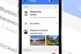 FILE - This file product image provided by Google shows the iPhone version of the company's Inbox app. The application is designed to make it easier for its Gmail users to find and manage important information that can often become buried in their inboxes. (AP Photo/Google, File)