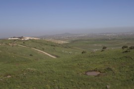 A view of Syrian villages on the Israeli âSyrian border in the Golan Heights, near the village of Buqata, Israel 17 April 2016. Israeli Prime Minister Benjamin Netanyahu, said at his weekly Cabinet meeting that the Golan Heights will always stay under Israeli rule. Netanyahu remarks the start of the meeting saying, The Golan Heights is an integral part of the State of Israel in the new era. Israeli controlled the Golan Heights from Syria in 1967 during the six day war between Israel, Syria, Jordan and Egypt, and annexed it to Israeli in 1981.