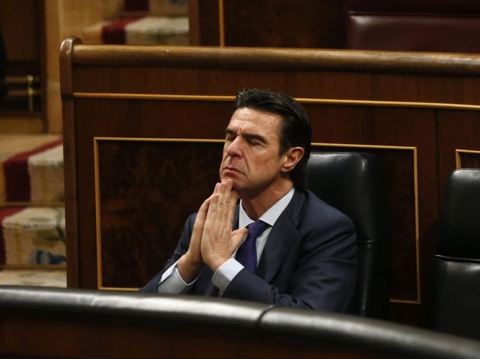 (FILE) A file picture dated 13 April 2016 shows acting Spanish Industry Minister Jose Manuel Soria during a plenary session at the Spanish Parliament's Lower Chamber in Madrid, Spain. Soria, one of the people allegedly appearing in the so-called Panama Papers leak, resigned from his responsabilities as minister and from his seat in parliament of the People's Party Parliamentary group on 15 April 2016. Millions of leaked documents published on 03 April 2016 suggest that 140 politicians and officials from around the globe, including 72 former and current world leaders, have connections with secret 'offshore' companies to escape tax scrutiny in their countries.