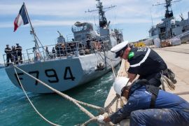 The French Navy's EV Jacoubet prepares to leave the Mediterranean port of Toulon, France, May 20, 2016 in this picture taken and released on Friday by the French Navy SIRPA Marine, to take part in a search operation of the EgyptAir passenger plane. Courtesy Marine Nationale/SIRPA/Stephane Dzioba/Handout via Reuters ATTENTION EDITORS - THIS PICTURE WAS PROVIDED BY A THIRD PARTY. REUTERS IS UNABLE TO INDEPENDENTLY VERIFY THE AUTHENTICITY, CONTENT, LOCATION OR DATE OF THIS IMAGE. EDITORIAL USE ONLY. NOT FOR SALE FOR MARKETING OR ADVERTISING CAMPAIGNS. NO RESALES. NO ARCHIVE. THIS PICTURE IS DISTRIBUTED EXACTLY AS RECEIVED BY REUTERS, AS A SERVICE TO CLIENTS