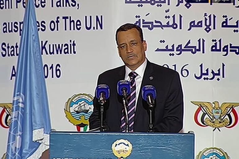 مؤتمر صحفي للمبعوث الدولي إلى اليمن اسماعيل ولد الشيخ أحمد وآخر مستجدات المشاورات اليمنية