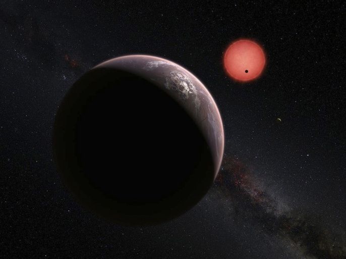 This artist's impression shows an imagined view of the three planets orbiting an ultracool dwarf star just 40 light-years from Earth that were discovered using a specialist telescope at ESO's La Silla Observatoryin Chile, according to new findings by an international team of astronomers, May 2, 2106. ESO/M. Kornmesser/N. Risinger/Handout via Reuters ATTENTION EDITORS - THIS IMAGE WAS PROVIDED BY A THIRD PARTY. EDITORIAL USE ONLY