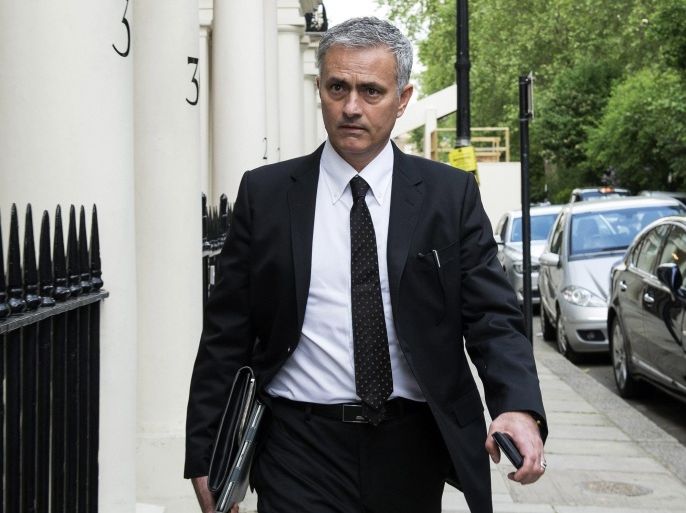 Portuguese soccer coach Jose Mourinho arrives at his home in Central London, Britain, 26 May 2016. Media reports suggest that Jose Mourinho will take over from Louis Van Gaal as manager of Manchester United. It is expected that a formal announcement will be made this week.