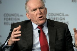 Central Intelligence Agency (CIA) Director John O. Brennan speaks during an appearance at the Council of Foreign Relations (CFR) in New York, New York, USA, 13 March 2015. Brennan spoke about the security threats facing the United States and how the CIA is responding.