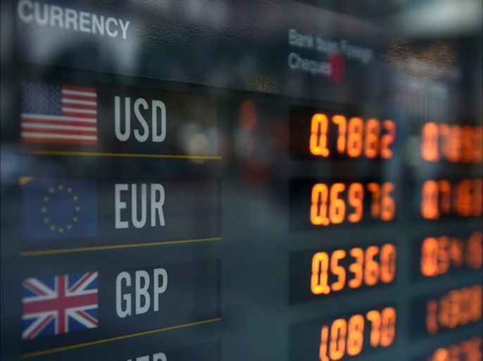 epa05385296 Foreign currency exchanges are seen displayed on a board in Sydney, New South Wales, Australia, 23 June 2016, as Britain heads to the polls to vote on whether to exit the European Union (EU), commonly abbreviated as 'Brexit' (British exit), analysts are tipping both the Euro and the Pound Sterling will fall if the vote to exit succeeds. EPA/DAN HIMBRECHTS AUSTRALIA AND NEW ZEALAND OUT