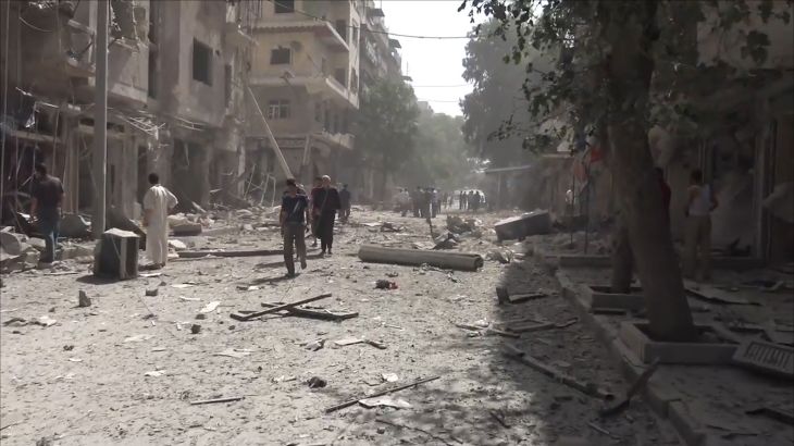 قصف مكثف على أحياء حلب