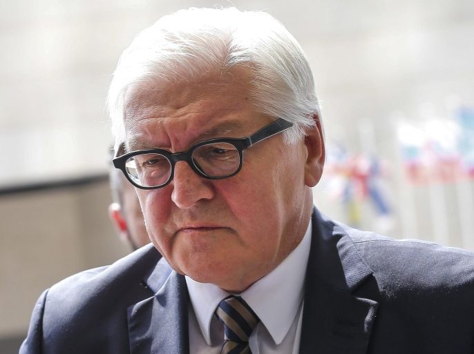 German Foreign Minister Frank-Walter Steinmeier arrives for the General Affairs Council in Luxembourg, 24 June 2016. The meeting is expected to be dominated by the so-called 'Brexit' (British Exit) vote follwing the British EU referendum on 23 June. Britons in a referendum on 23 June have voted by a narrow margin to leave the European Union (EU). Media reports on early 24 June indicate that 51.9 per cent voted in favour of leaving the EU while only 48.1 per cent voted