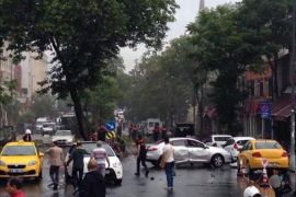 من موقع الانفجار في مدينة إسطنبول