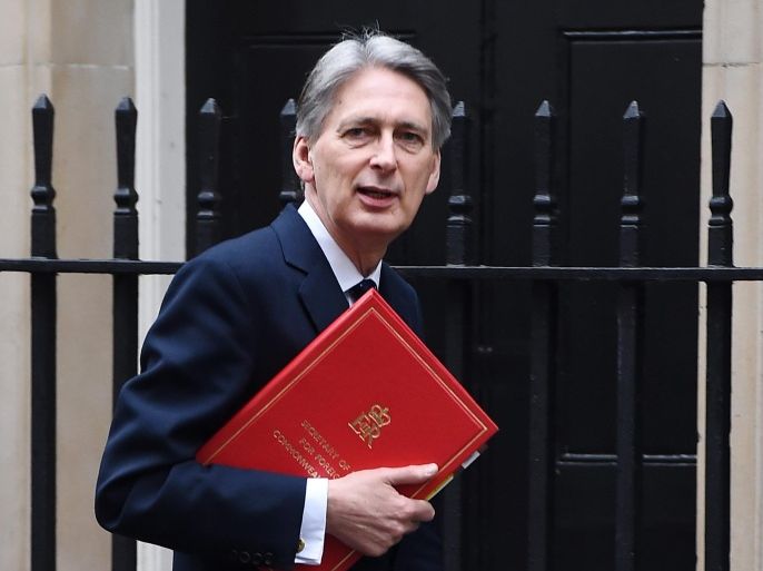 British Foreign Secretary Philip Hammond arrives at 10 Downing Street for a cabinet meeting with British Prime Minster David Cameron in London, Britain, 01 March 2016.