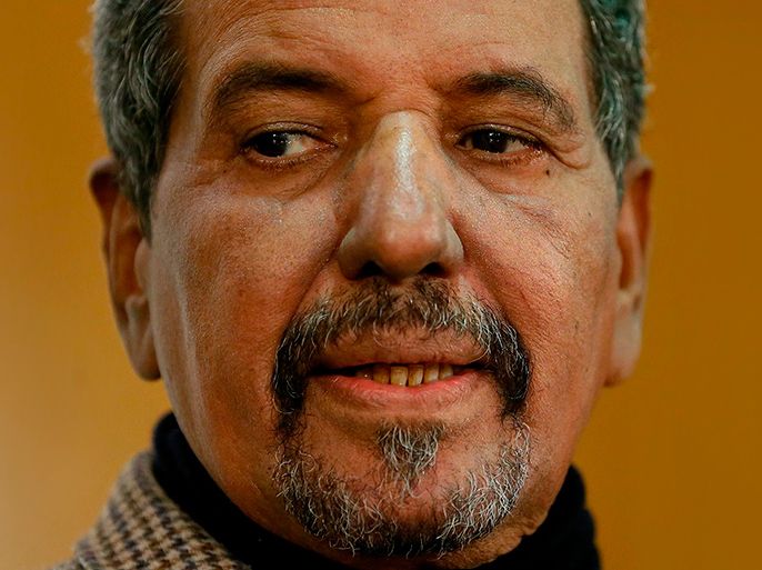 Secretary General of the Polisario Front and President of the Sahrawi Arab Democratic Republic, Mohamed Abdelaziz during a press conference held in Madrid, Spain on 12 November 2015 on the occasion of the 40th anniversary of the Madrid Accords, a treaty between Spain, Mauritania and Morocco for whom Spain left its presence in Spanish Sahara, that become a region under the control of Morocco, despite the treaty says the territory would be divided between Morocco and Mauritania.