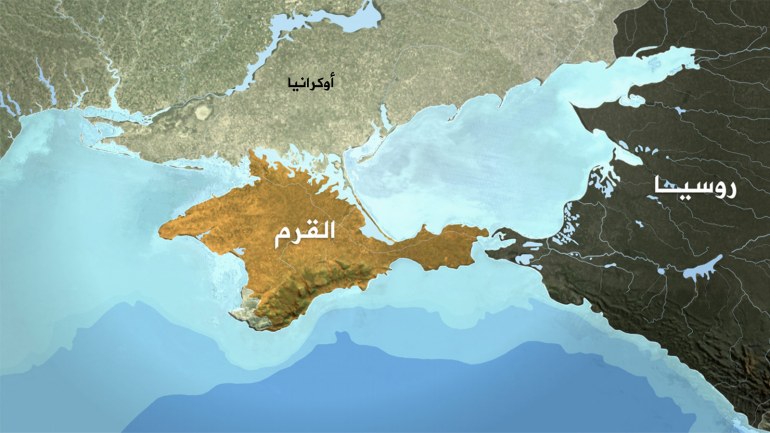 خريطة لشبه جزيرة القرم - الموسوعة