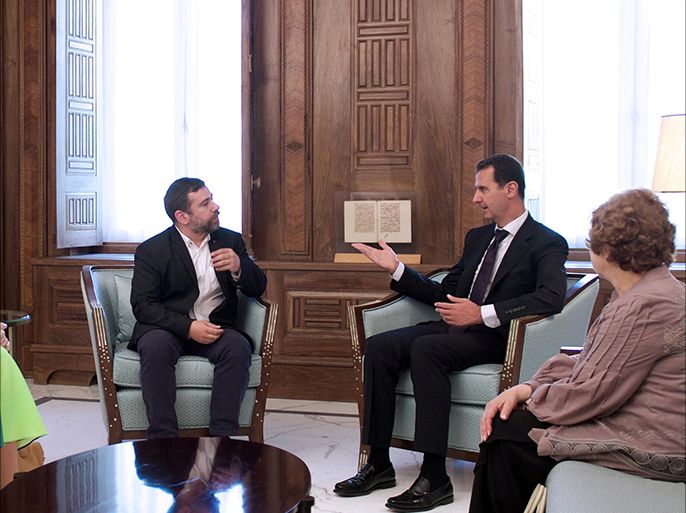 Syria's President Bashar al-Assad (C-R) meets with European Parliament delegation in Damascus, Syria, in this handout picture provided by SANA on July 10, 2016. SANA/Handout via REUTERS ATTENTION EDITORS - THIS IMAGE WAS PROVIDED BY A THIRD PARTY. EDITORIAL USE ONLY. REUTERS IS UNABLE TO INDEPENDENTLY VERIFY THIS IMAGE.