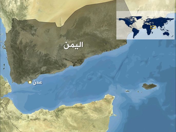 خارطة اليمن موضح عليها عدن