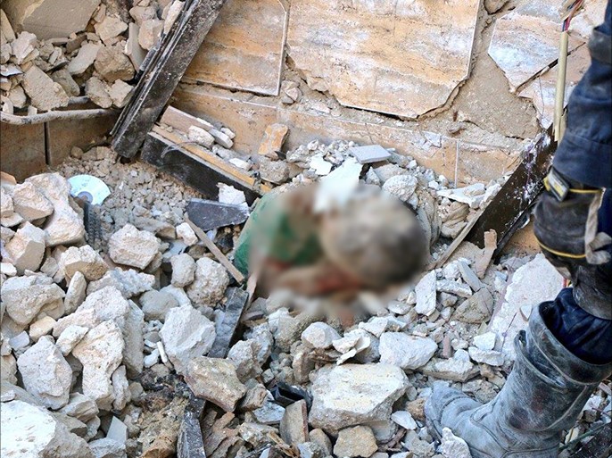 مركز حلب الإعلامي شهداء وجرحى من قصف الطيران الحربي على حي القاطرجي ظهر اليوم.