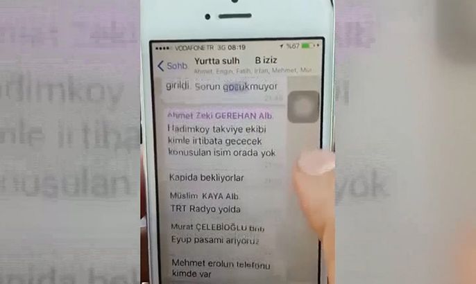 مسجات الواتساب للانقلابين في تركيا