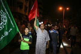 مسيرات في غزة فرحا بفشل الإنقلاب في تركيا