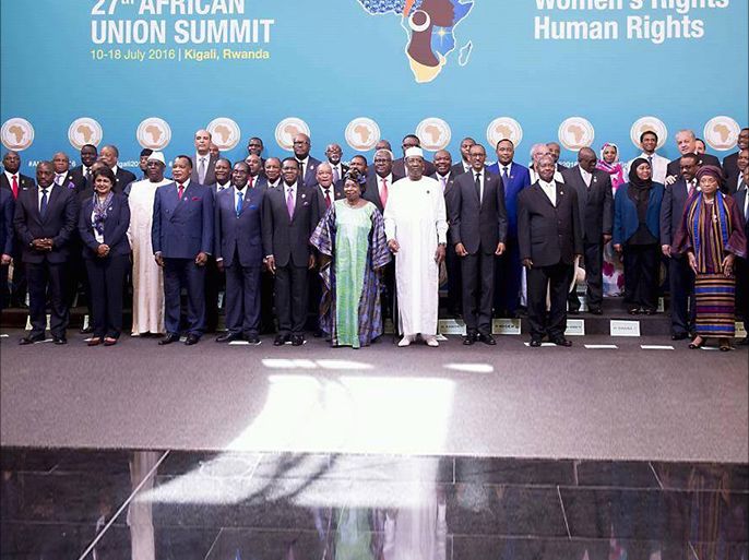 صورة جماعية لرؤساء وفود الدول الأعضاء في الاتحاد الإفريقي