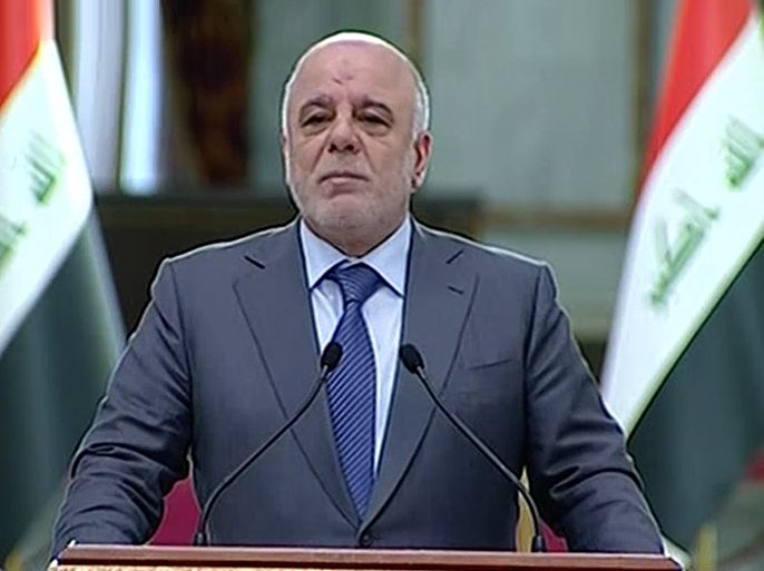 رئيس الوزراء العراقي حيدر العبادي في مؤتمر صحفي في بغداد أكد أن الأولوية للعراق هي محاربة تنظيم الدولة