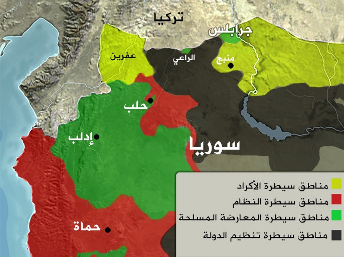 مناطق تقدم المعارضة شمال سوريا