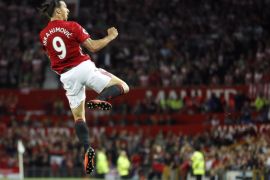 Football Soccer Britain - Manchester United v Southampton - Premier League - Old Trafford - 19/8/16 Manchester United's Zlatan Ibrahimovic celebrates scoring their first goal Reuters / Darren Staples Livepic EDITORIAL USE ONLY. No use with unauthorized audio, video, data, fixture lists, club/league logos or "live" services. Online in-match use limited to 45 images, no video emulation. No use in betting, games or single club/league/player publications. Please contact your account representative for further details.