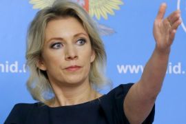 Spokeswoman of the Russian Foreign Ministry Maria Zakharova gestures as she attends a news briefing in Moscow, Russia, October 6, 2015. Russia strongly rebuffed U.S. criticism of its air strikes in Syria on Tuesday, reminding Washington how it had supported the United States in the aftermath of the 9/11 attacks on New York in 2001. REUTERS/Maxim Shemetov