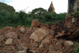 Rubble is seen after an earthquake in Bagan, Myanmar August 24, 2016. REUTERS/Stringer FOR EDITORIAL USE ONLY. NO RESALES. NO ARCHIVES.