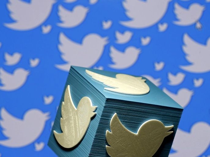 A 3D-printed logo for Twitter is seen in this picture illustration made in Zenica, Bosnia and Herzegovina on January 26, 2016. REUTERS/Dado Ruvic/Illustration/File Photo