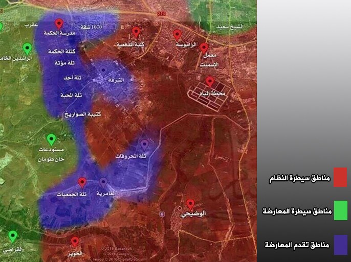 خريطة حلب اليوم