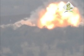 تدمير مدفع للنظام السوري على تلّة أم القرع