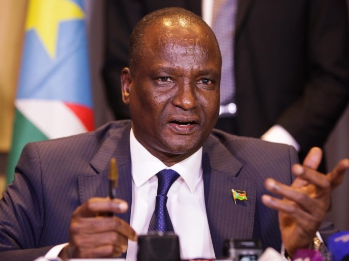 The newly appointed South Sudanese First Vice President, Taban Deng Gai, addresses journalists during a press conference in Nairobi, Kenya, 17 August 2016. Gai and other South Sudanese delegates paid President Uhuru Kenyatta (not pictured) a courtesy visit at State House where they discussed a range of issues, including the implementation of the Intergovernmental Authority on Development (IGAD) brokered peace agreement. According to media reports, the visit comes days after the United Nations Security Council (UNSC) passed a resolution in New York to deploy 4,000 strong forces to Juba to restore security and protect civilians at risk in the capital.