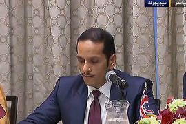 كلمة وزير الخارحية القطري باجتماع الدول الداعمة للمعارضة السورية