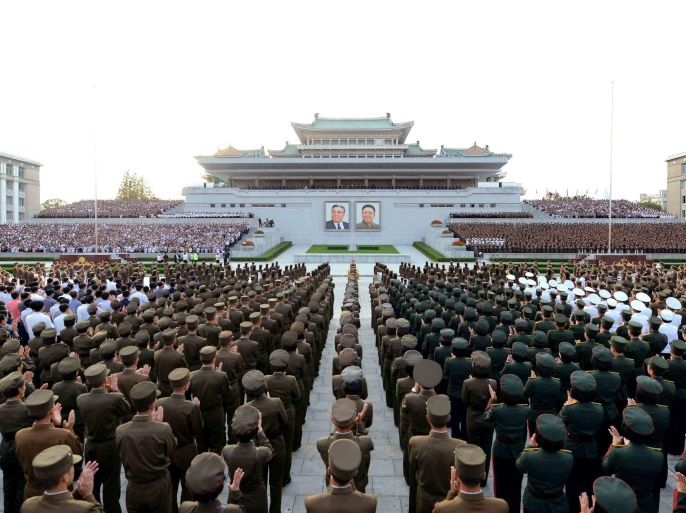 A rally celebrating the success of a recent nuclear test is held in Kim Il Sung square in this undated photo released by North Korea's Korean Central News Agency (KCNA) in Pyongyang September 13, 2016. KCNA/via Reuters ATTENTION EDITORS - THIS IMAGE WAS PROVIDED BY A THIRD PARTY. EDITORIAL USE ONLY. REUTERS IS UNABLE TO INDEPENDENTLY VERIFY THIS IMAGE. NO THIRD PARTY SALES. SOUTH KOREA OUT.