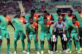 Zesco United players pose for a photo before the African Champions League (CAF) group stage match between Al Ahly and Zesco United at the military Stadium in Suez, Egypt, 12 August 2016. EPA/KHALED ELFIQI *** Local Caption *** *** Local Caption ***