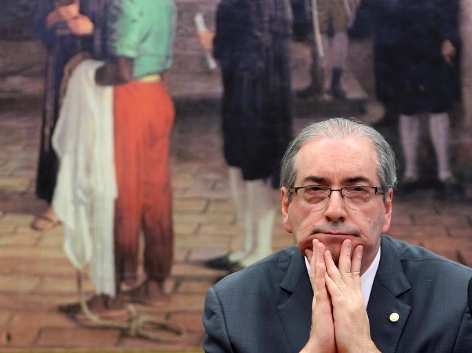 Brazilian deputy Eduardo Cunha, former House Speaker, attends a session of the Committee on Constitution and Justice in Brasilia, Brazil July 14, 2016. REUTERS/Adriano Machado