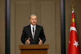 الرئيس التركي رجب طيب ادروغان في مؤتمر صحفي بأنقرة (الأناضول)