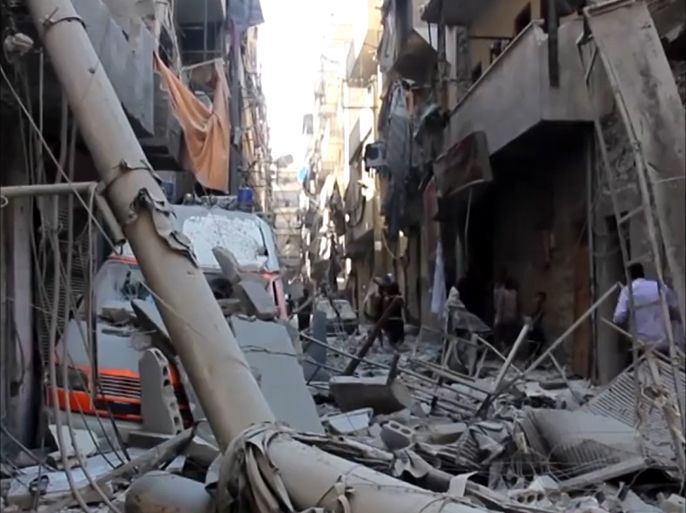قصف روسي سوري مكثف لحلب وإدلب عشية الهدنة