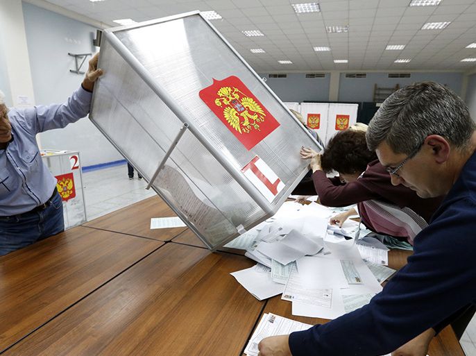 فرز الأصوات الانتخابات الروسية