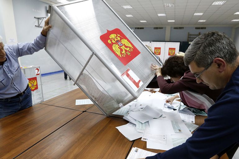 فرز الأصوات الانتخابات الروسية
