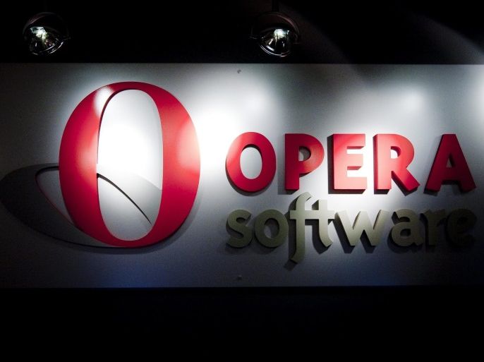 An archive image made available on 25 May 2016 shows the logo of Opera Software in the company's office in Oslo, Norway, 15 February 2015. The majority of shareholders of Opera Software, developer of the homoymous browser, on 25 May 2016 accepted a takeover bid by a Chinese consortium worth 1.25 billion US dollar. EPA/GORM KALLESTAD HUNGARY OUT